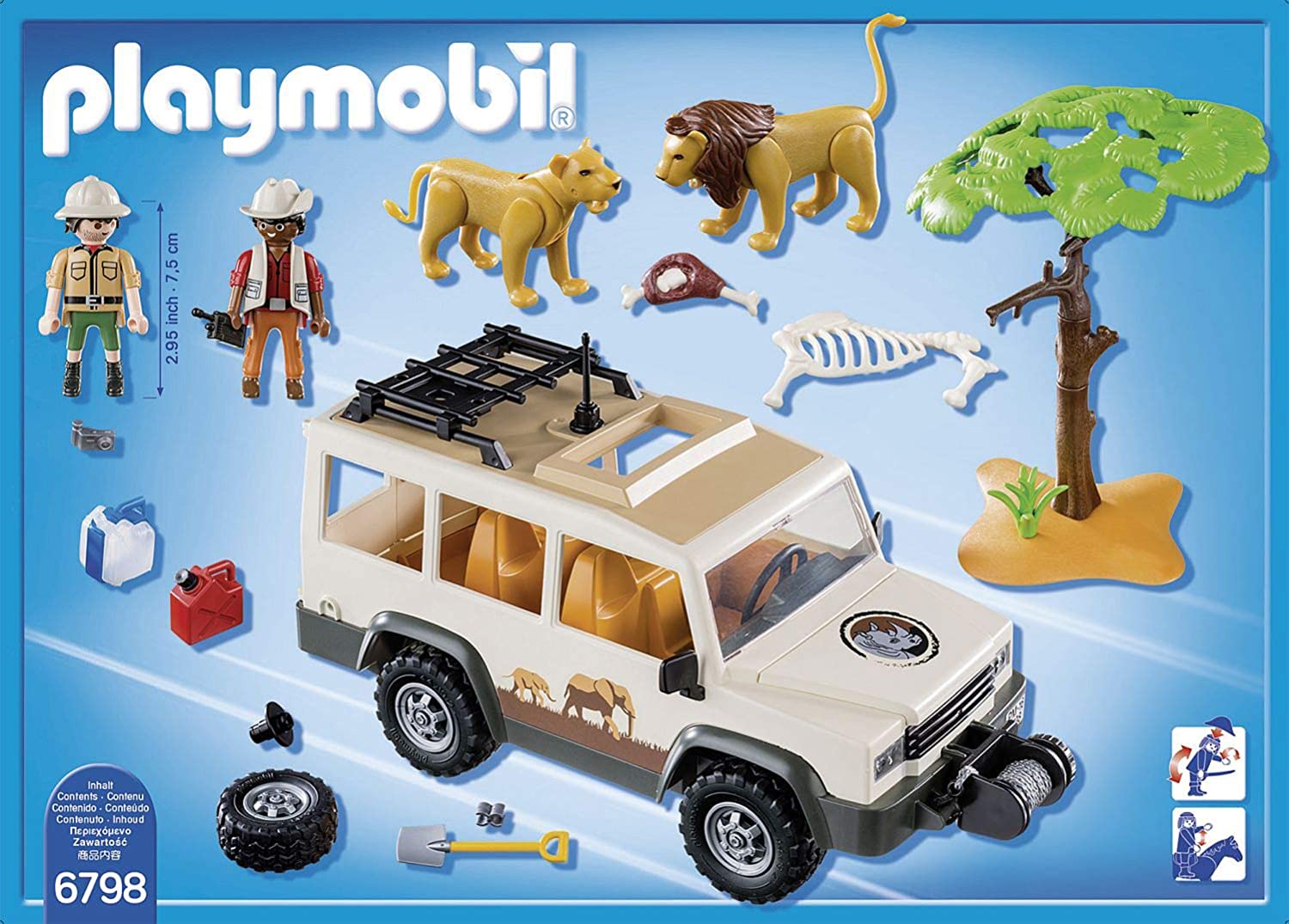 Playmobil safari truck with lions on sale